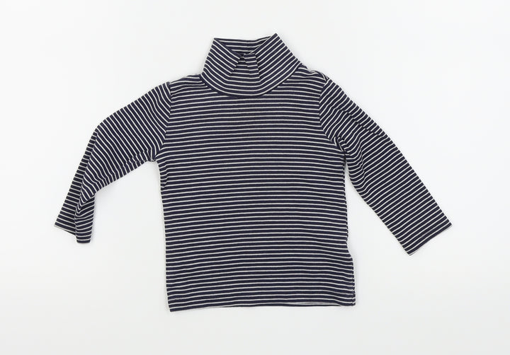 NEXT Girls White Striped Basic T-Shirt Size 9-12 Months