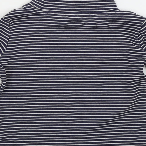 NEXT Girls White Striped  Basic T-Shirt Size 9-12 Months