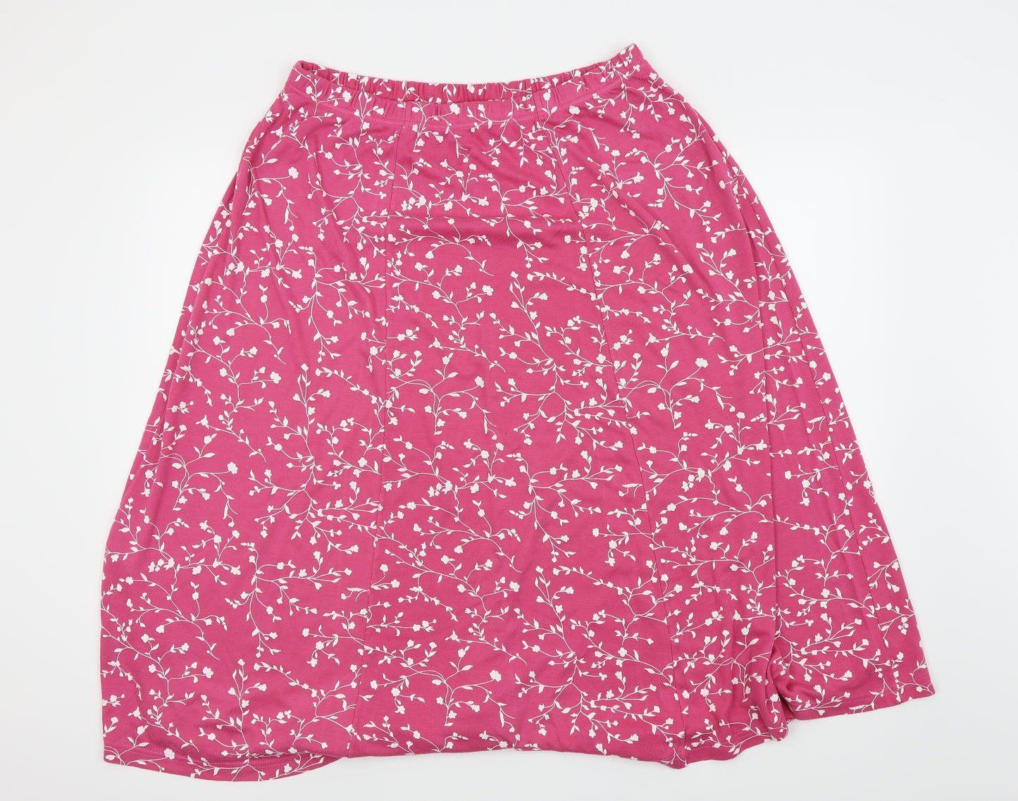 Cassics Womens Pink Floral  Pleated Skirt Size 20