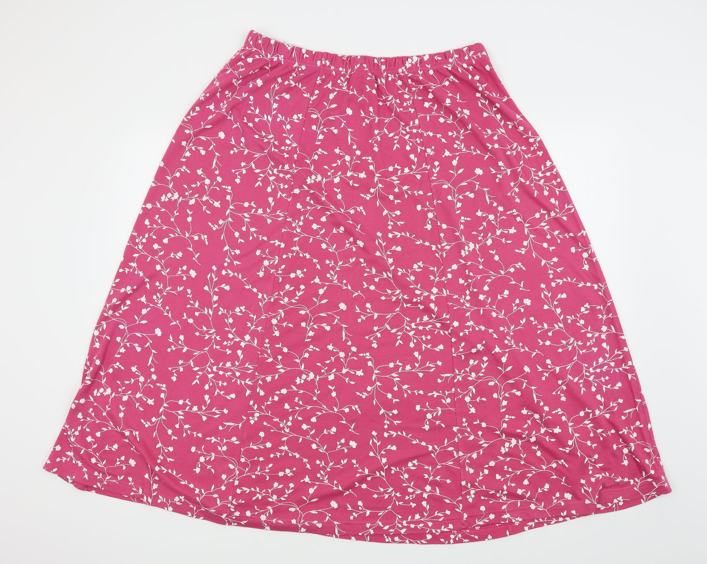 Cassics Womens Pink Floral  Pleated Skirt Size 20