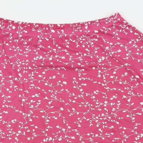 Cassics Womens Pink Floral  Pleated Skirt Size 20