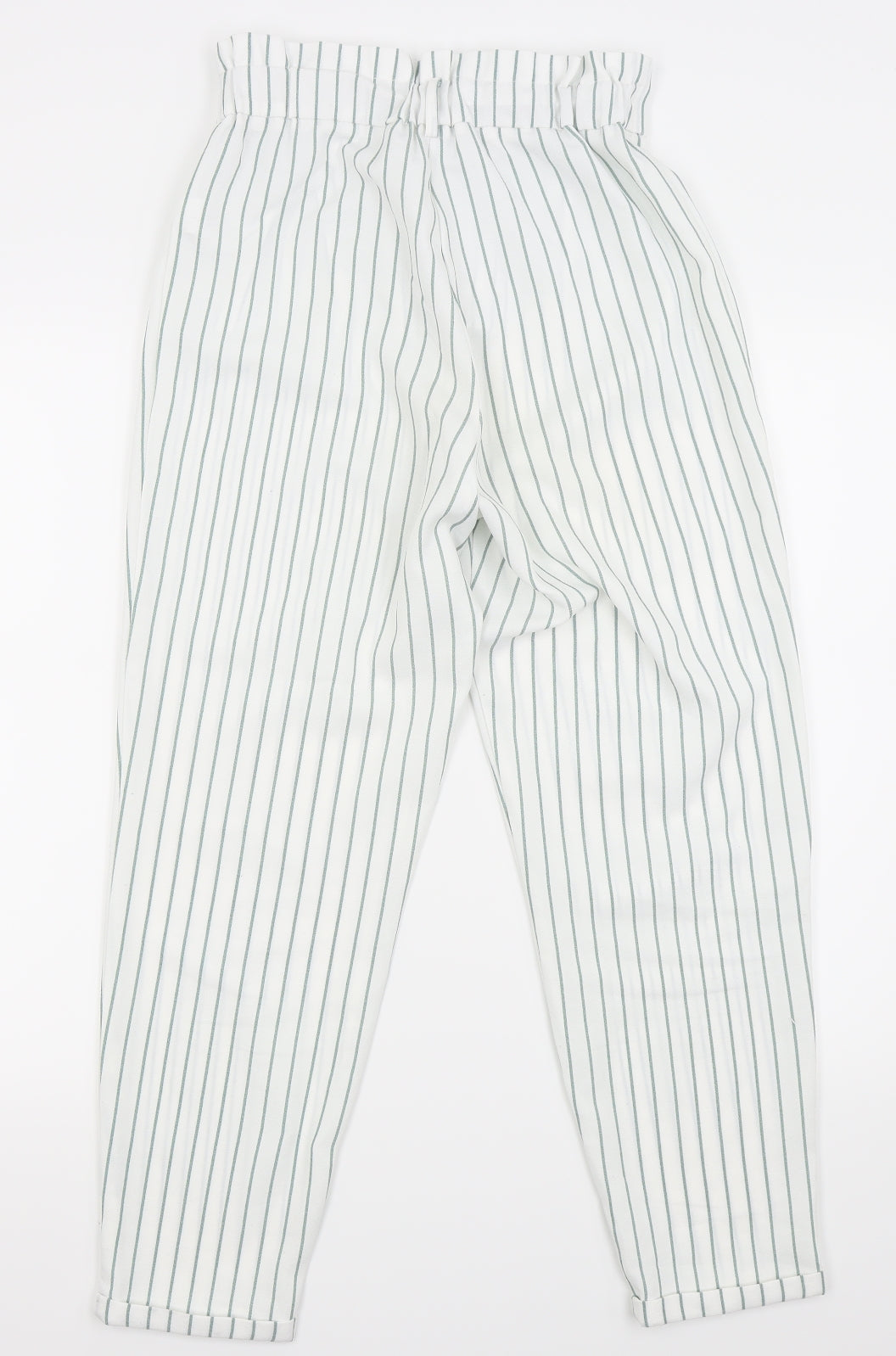 Primark Womens White Striped  Trousers  Size 8 L24 in