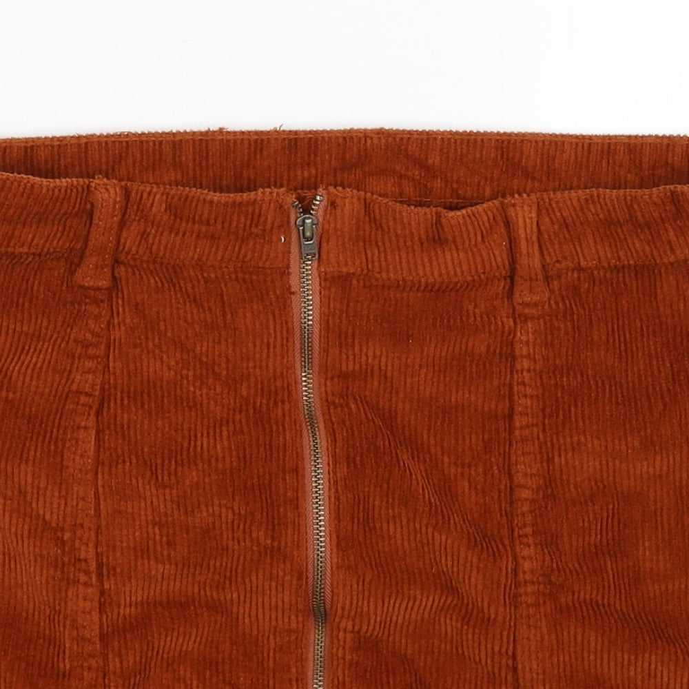 Only Womens Brown  Corduroy Mini Skirt Size M