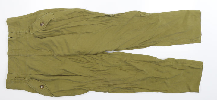 H&M Womens Green   Trousers  Size 12 L26 in