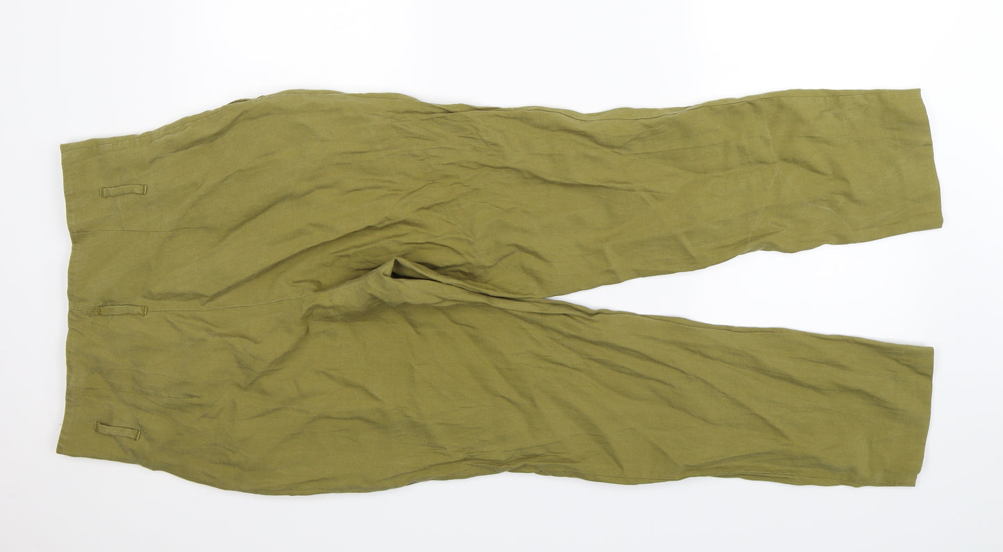 H&M Womens Green   Trousers  Size 12 L26 in