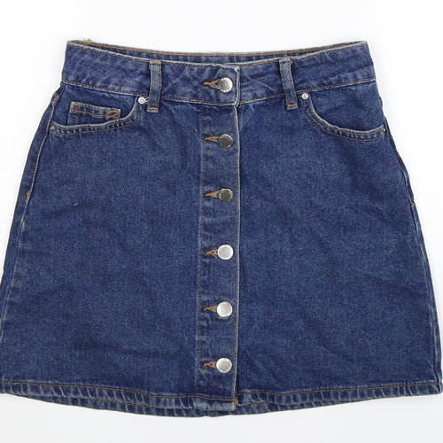 Denim Co Womens Blue  Denim A-Line Skirt Size 6