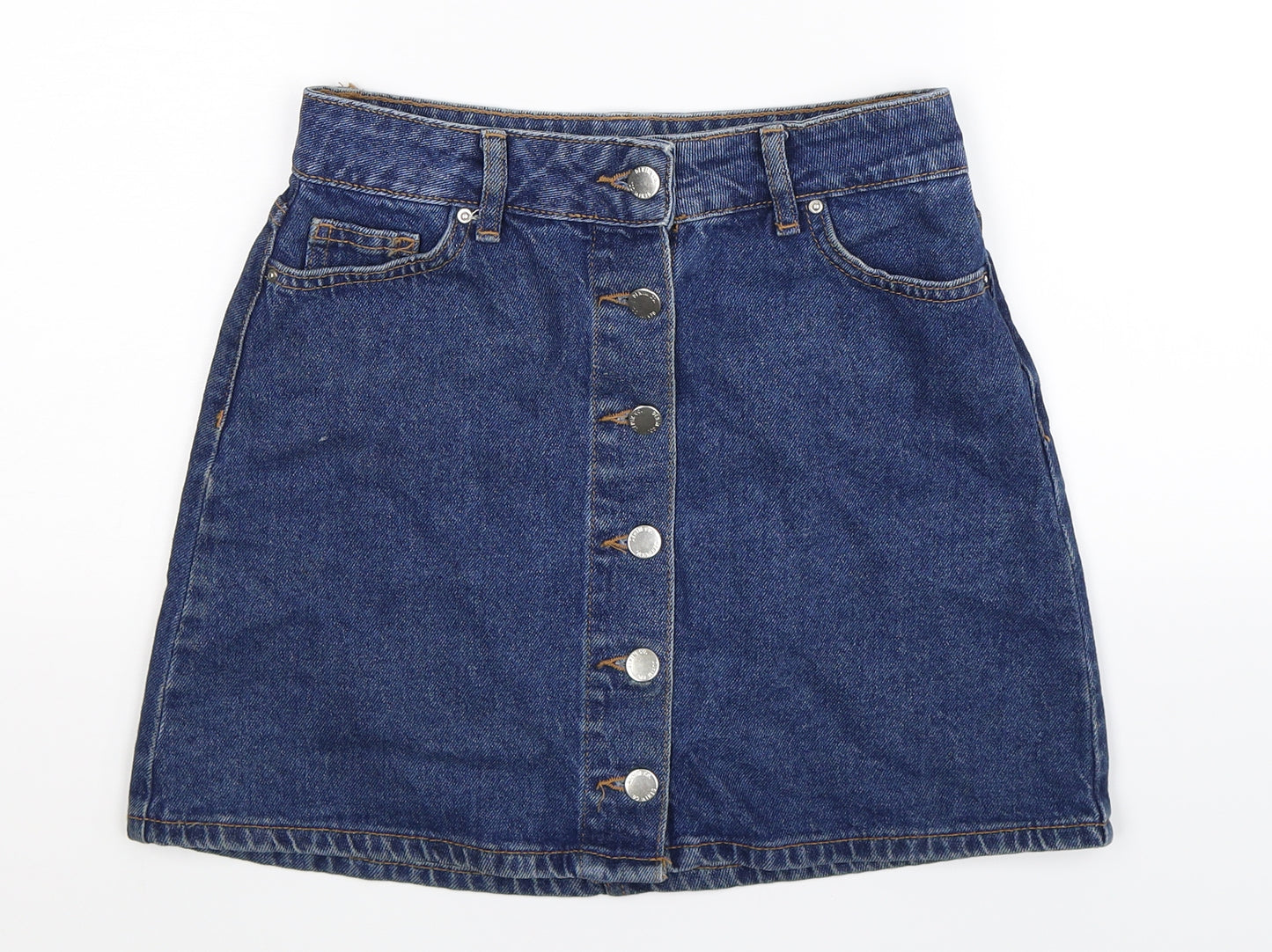 Denim Co Womens Blue  Denim A-Line Skirt Size 6