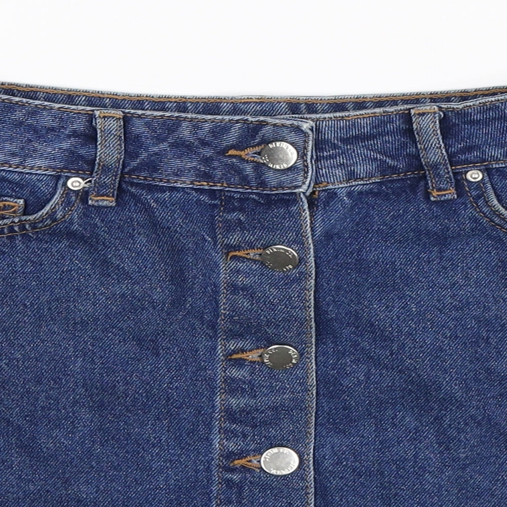 Denim Co Womens Blue  Denim A-Line Skirt Size 6