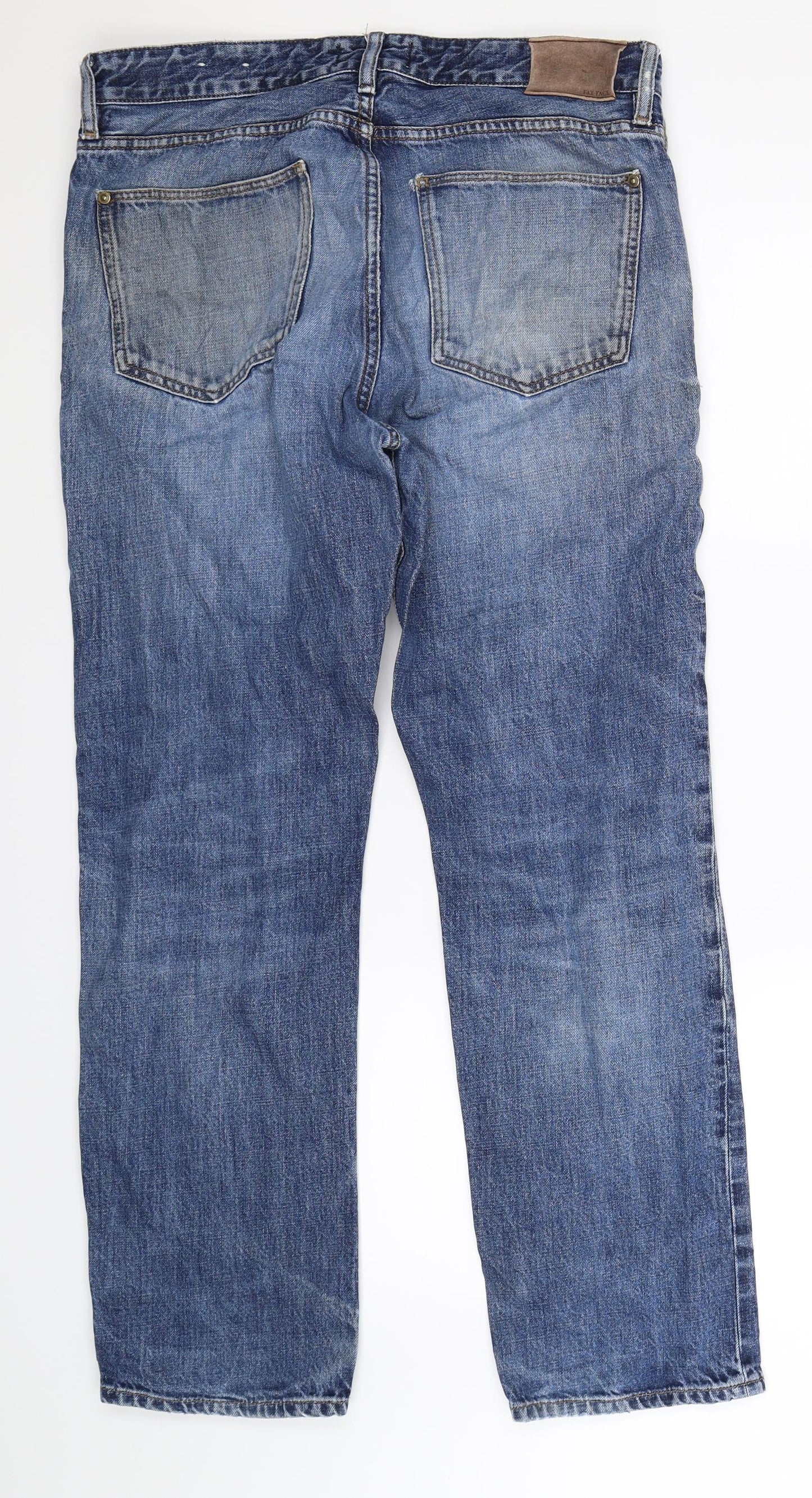Fat Face Mens Blue  Denim Straight Jeans Size 34 L32 in
