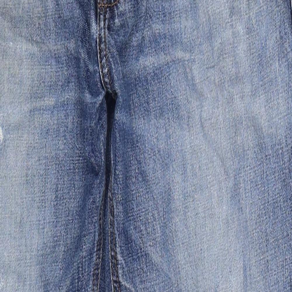Fat Face Mens Blue  Denim Straight Jeans Size 34 L32 in