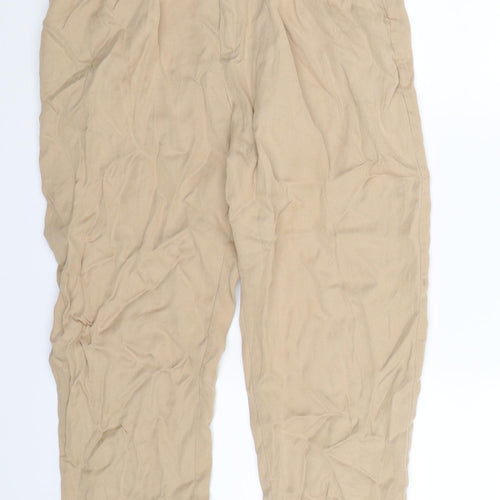 Lindex Womens Beige   Cropped Trousers Size 12 L23 in