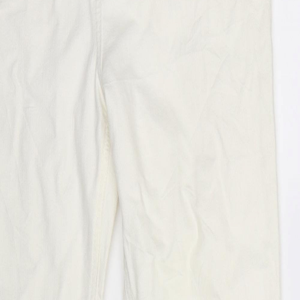 Marks and Spencer Womens White  Denim Bootcut Jeans Size 12 L32 in