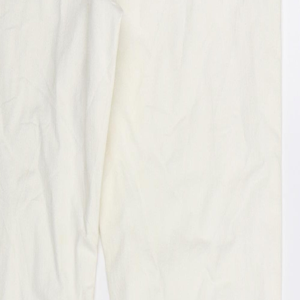 Marks and Spencer Womens White  Denim Bootcut Jeans Size 12 L32 in