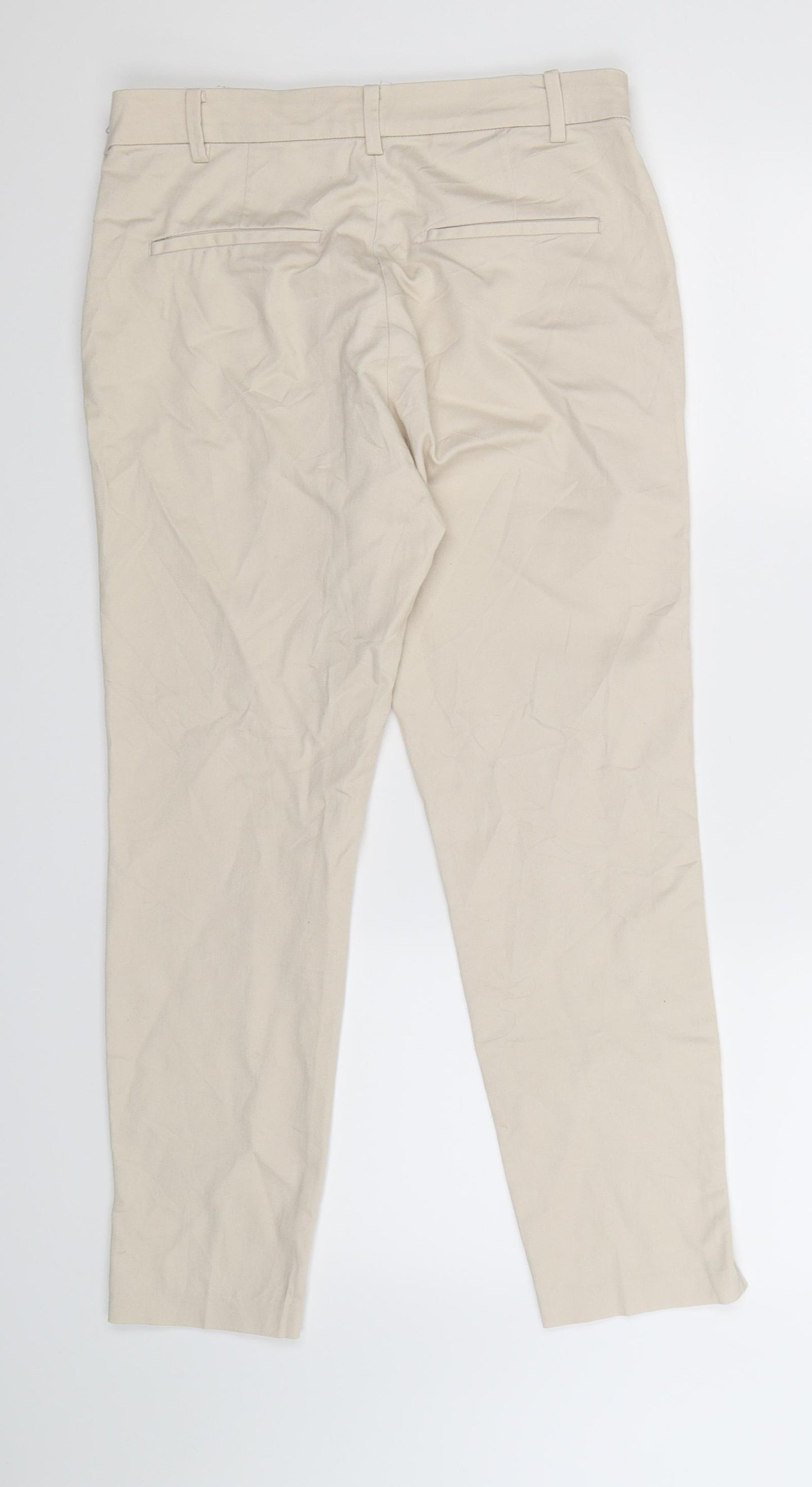 H&M Womens Beige   Trousers  Size 12 L25 in