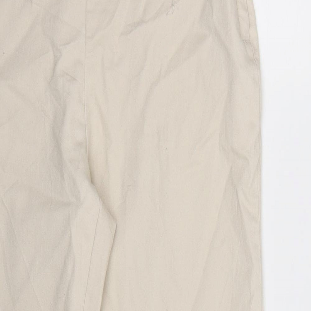 H&M Womens Beige   Trousers  Size 12 L25 in