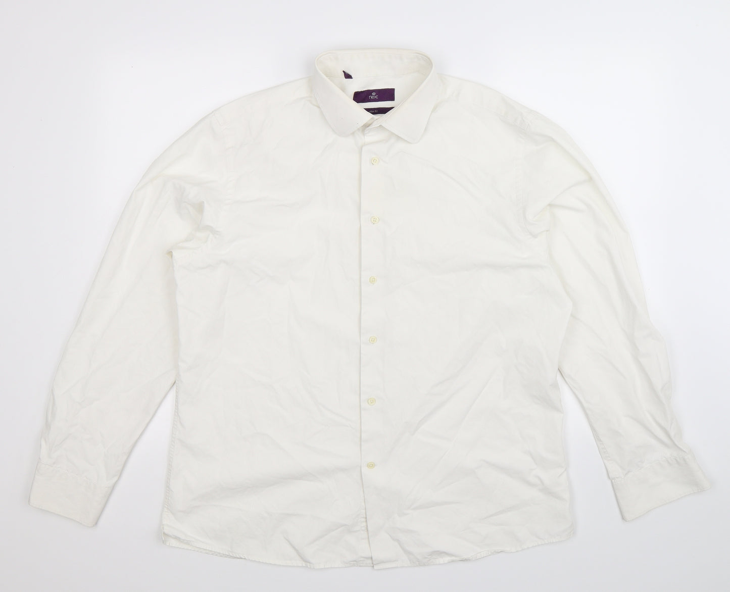 NEXT Mens White    Dress Shirt Size 17.5