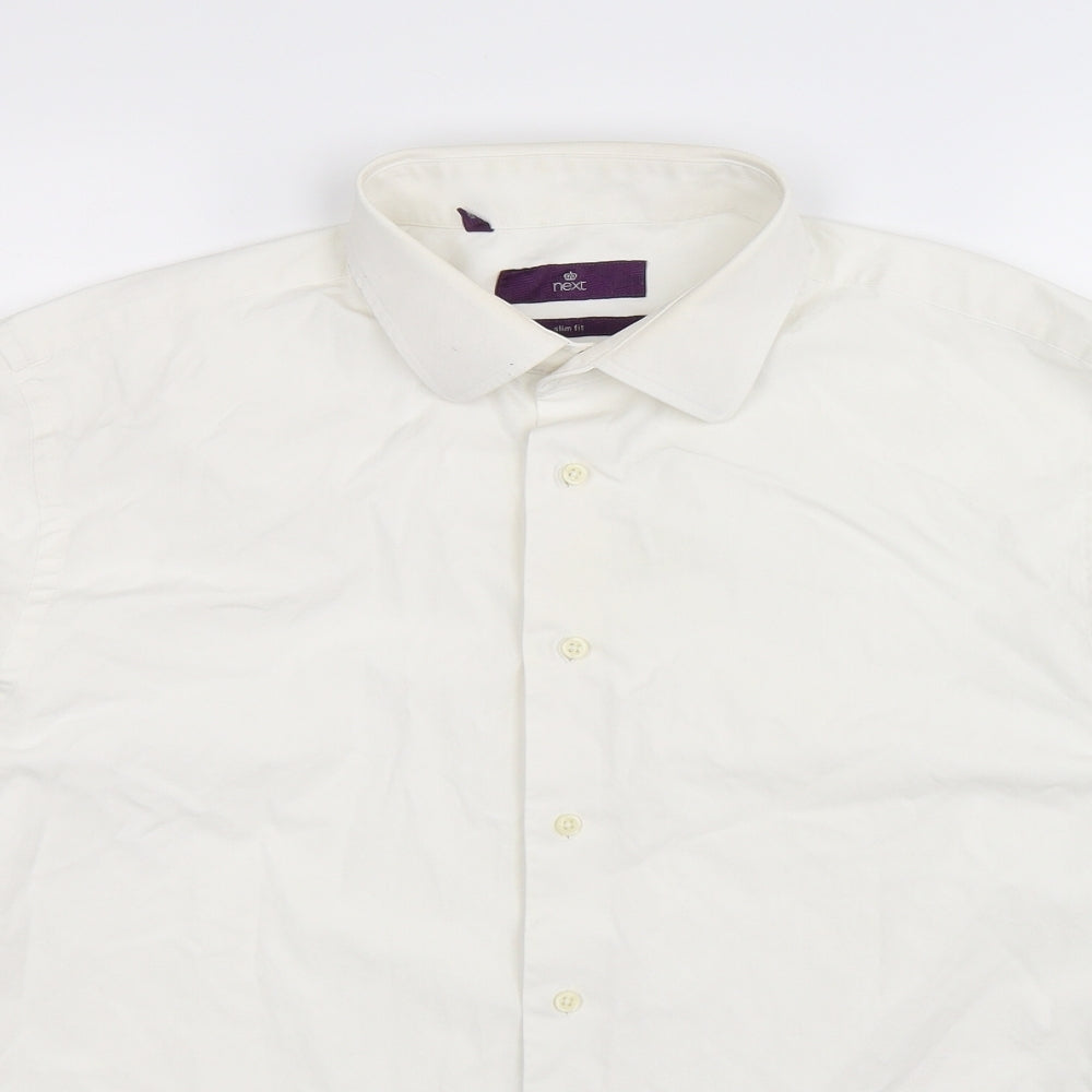 NEXT Mens White    Dress Shirt Size 17.5