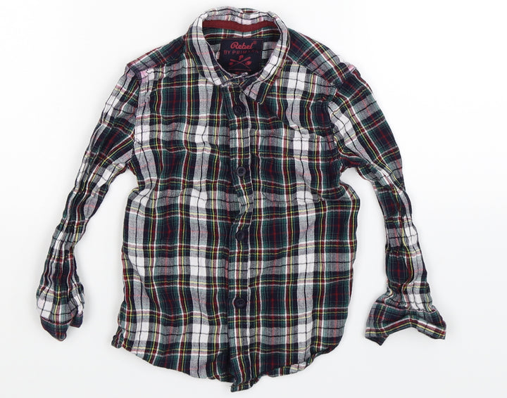Rebel Boys Multicoloured Check Basic Button-Up Size 4-5 Years