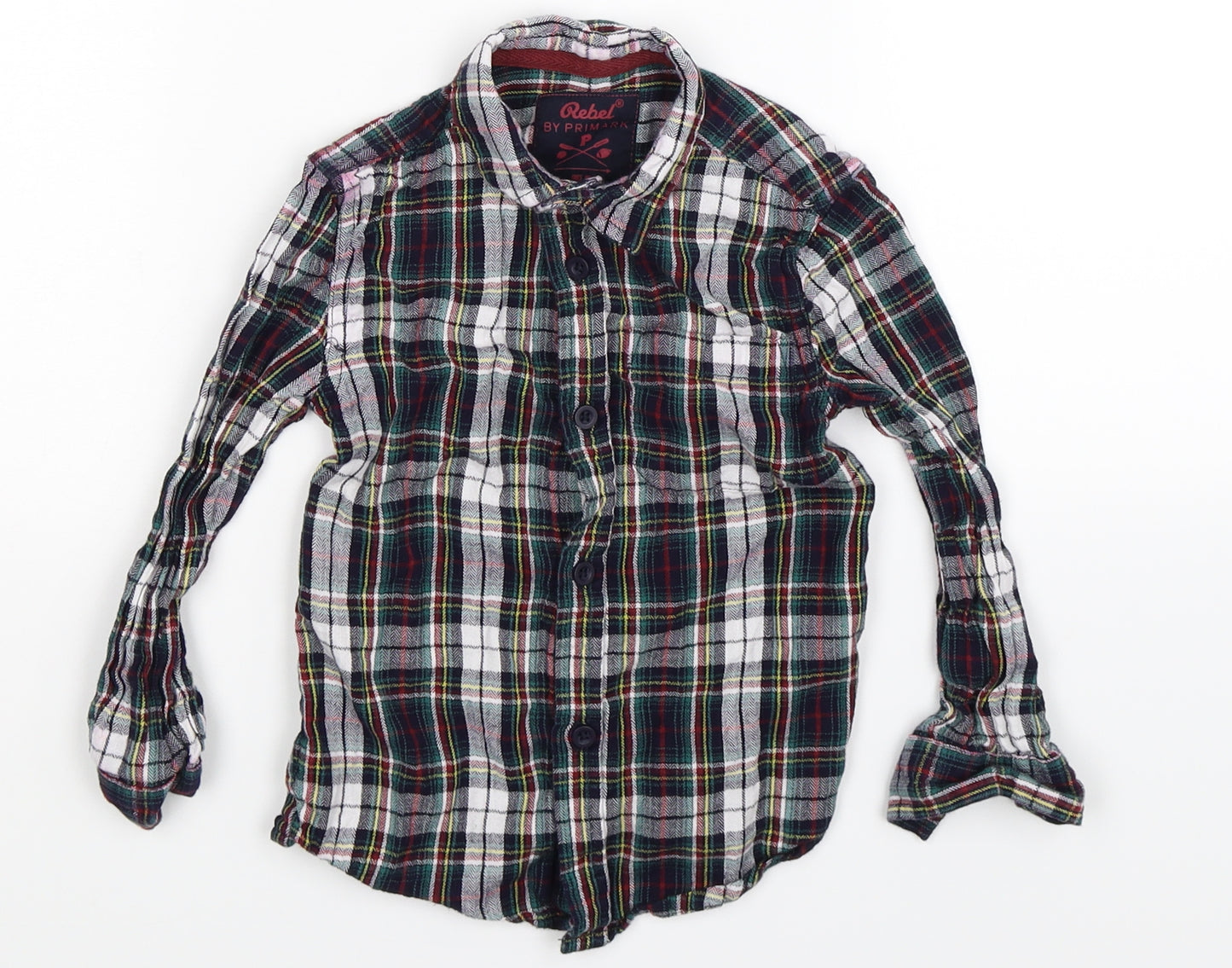 Rebel Boys Multicoloured Check  Basic Button-Up Size 4-5 Years