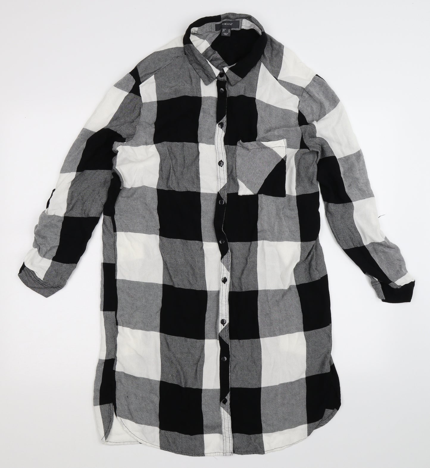 Primark Womens Multicoloured Check  Shirt Dress  Size 14