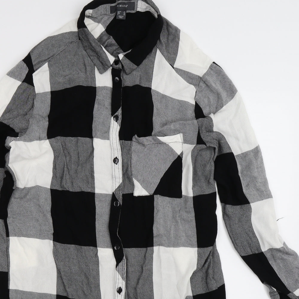 Primark Womens Multicoloured Check  Shirt Dress  Size 14