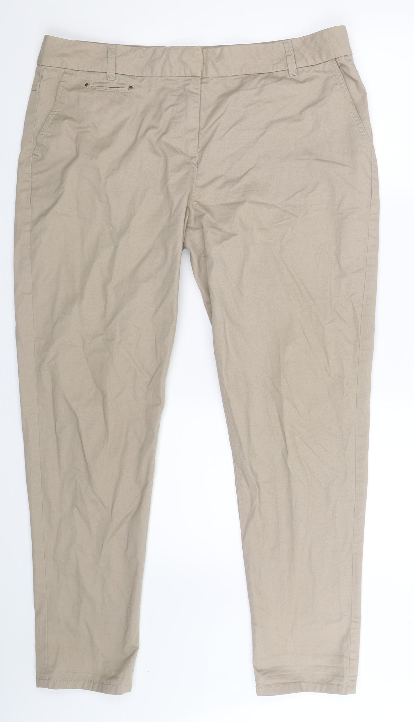 Wallis Womens Grey   Chino Trousers Size 16 L30 in