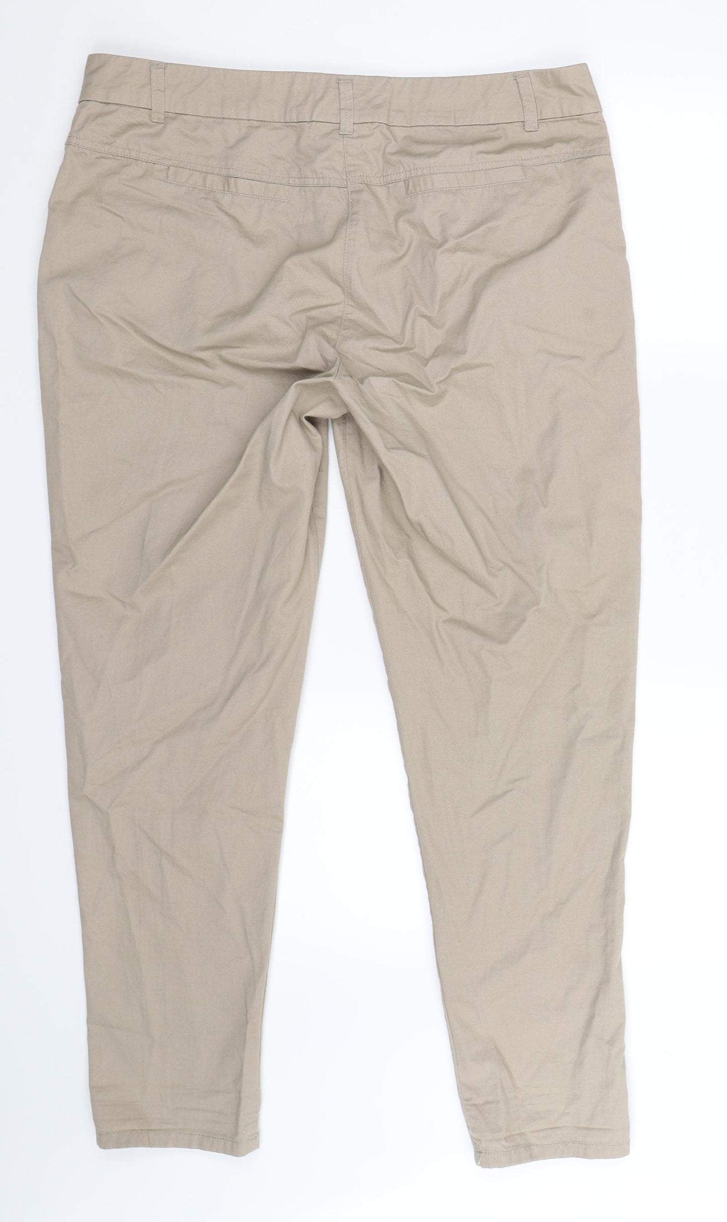 Wallis Womens Grey   Chino Trousers Size 16 L30 in