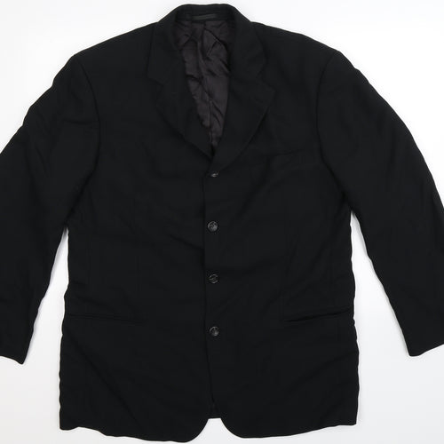 Malcolm Levantes Mens Black   Jacket Suit Jacket Size 44