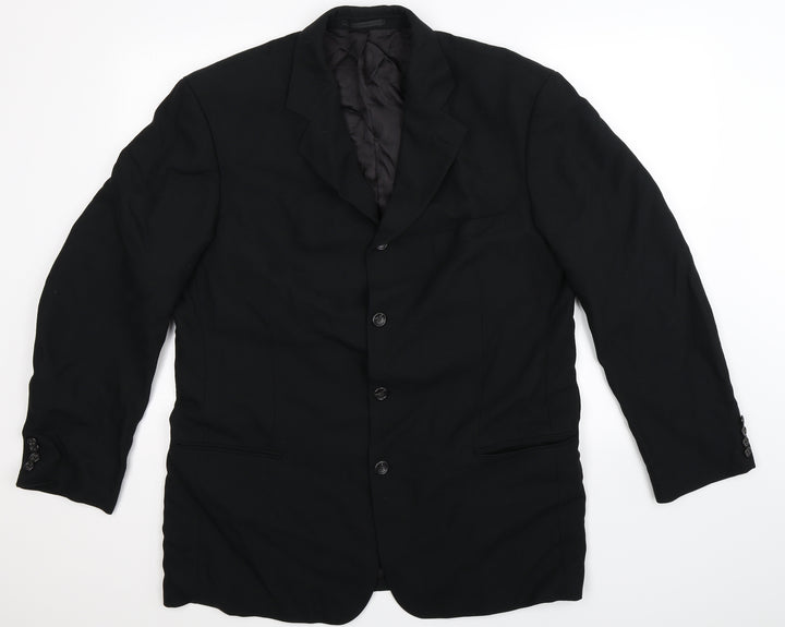 Malcolm Levantes Mens Black   Jacket Suit Jacket Size 44