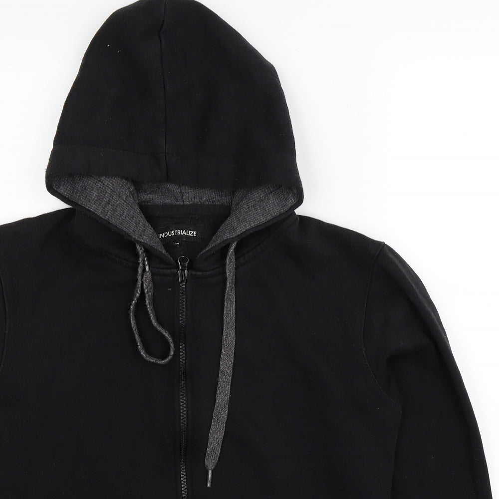 Industrialize Mens Black   Full Zip Hoodie Size XS