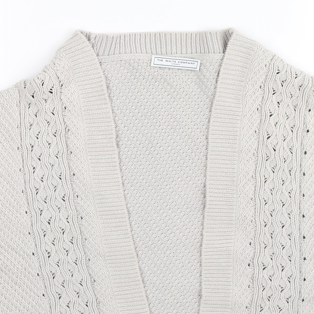 White Company Womens Grey  Knit Cardigan Jumper Size M
