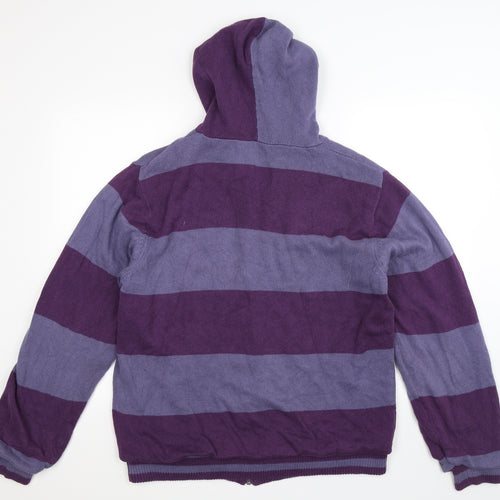 Animal Mens Multicoloured Striped  Cardigan Jumper Size XL