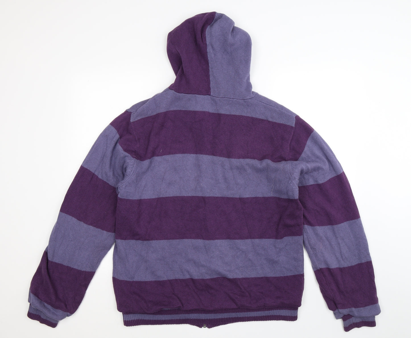 Animal Mens Multicoloured Striped  Cardigan Jumper Size XL