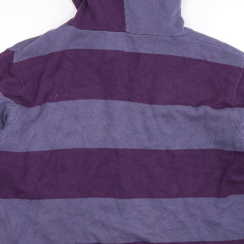 Animal Mens Multicoloured Striped  Cardigan Jumper Size XL