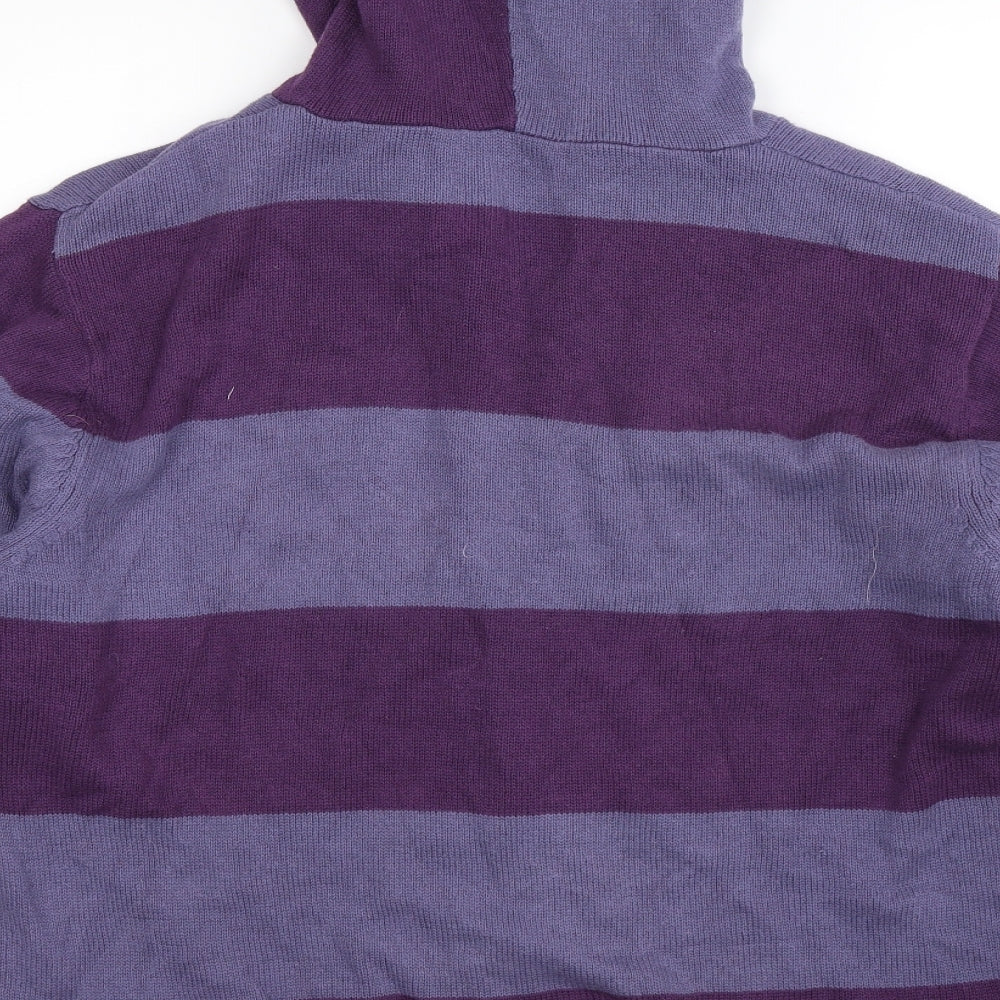 Animal Mens Multicoloured Striped  Cardigan Jumper Size XL