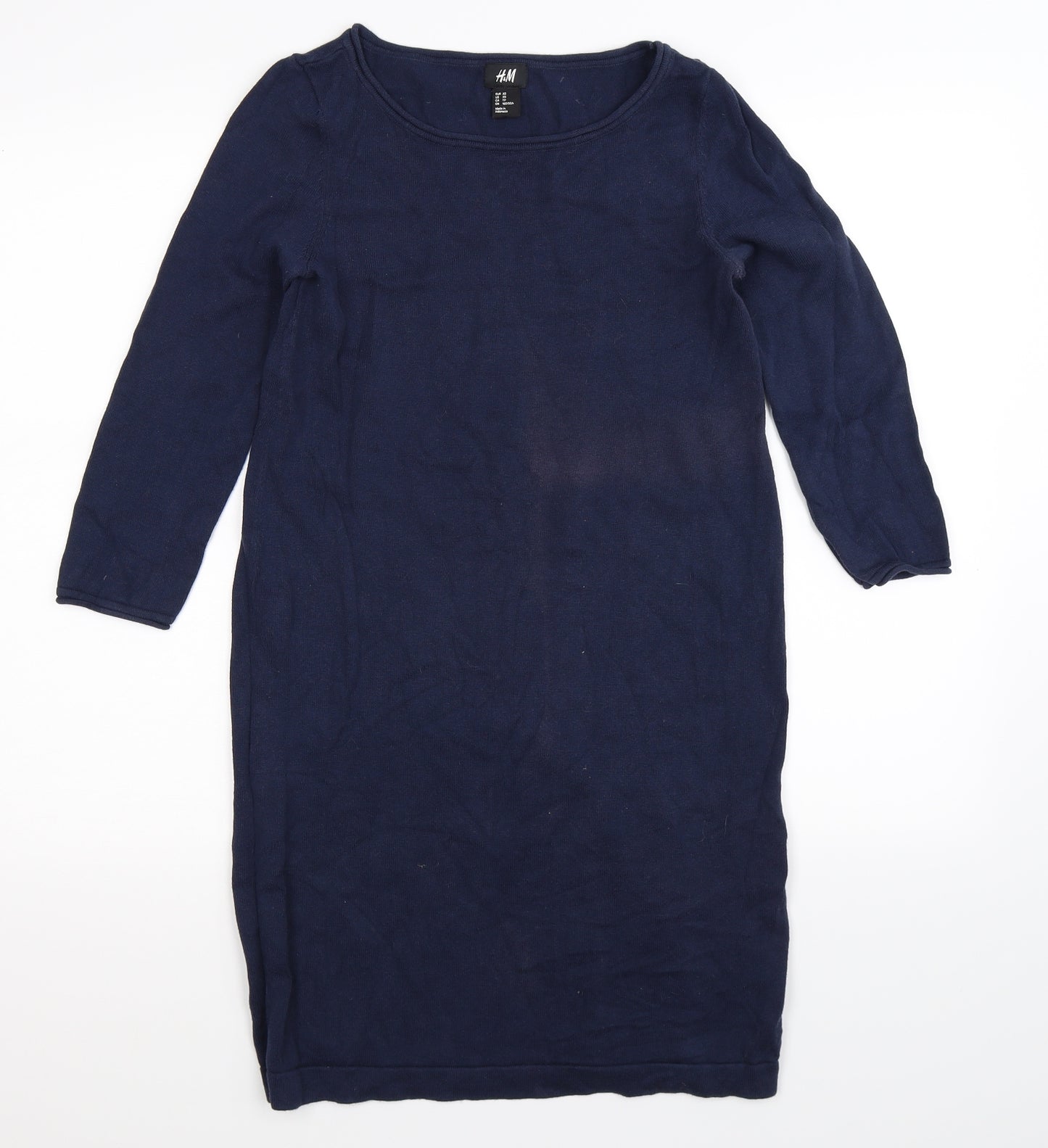 H&M Womens Blue  Knit Jumper Dress  Size XS