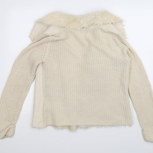 F&F Womens White   Jacket Coatigan Size 10