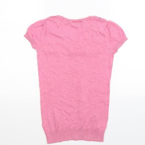 Topshop Womens Pink  Knit Pullover Jumper Size 6