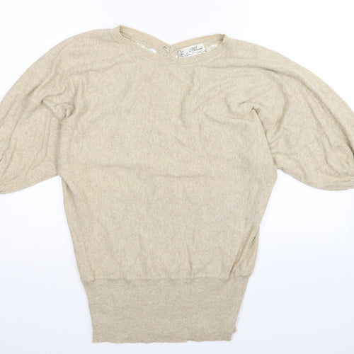 Mizumi Womens Beige  Knit Pullover Jumper Size M