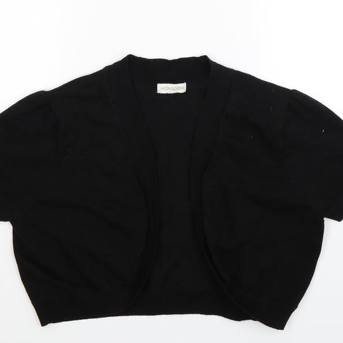 Monsoon Womens Black  Knit Cardigan Jumper Size 16
