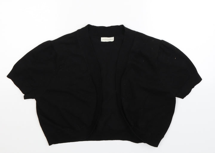 Monsoon Womens Black Knit Cardigan Jumper Size 16