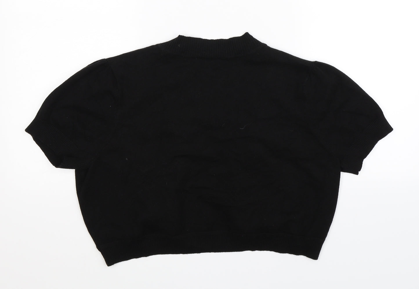 Monsoon Womens Black  Knit Cardigan Jumper Size 16