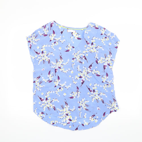 Per Una Womens Blue Floral  Basic T-Shirt Size 10