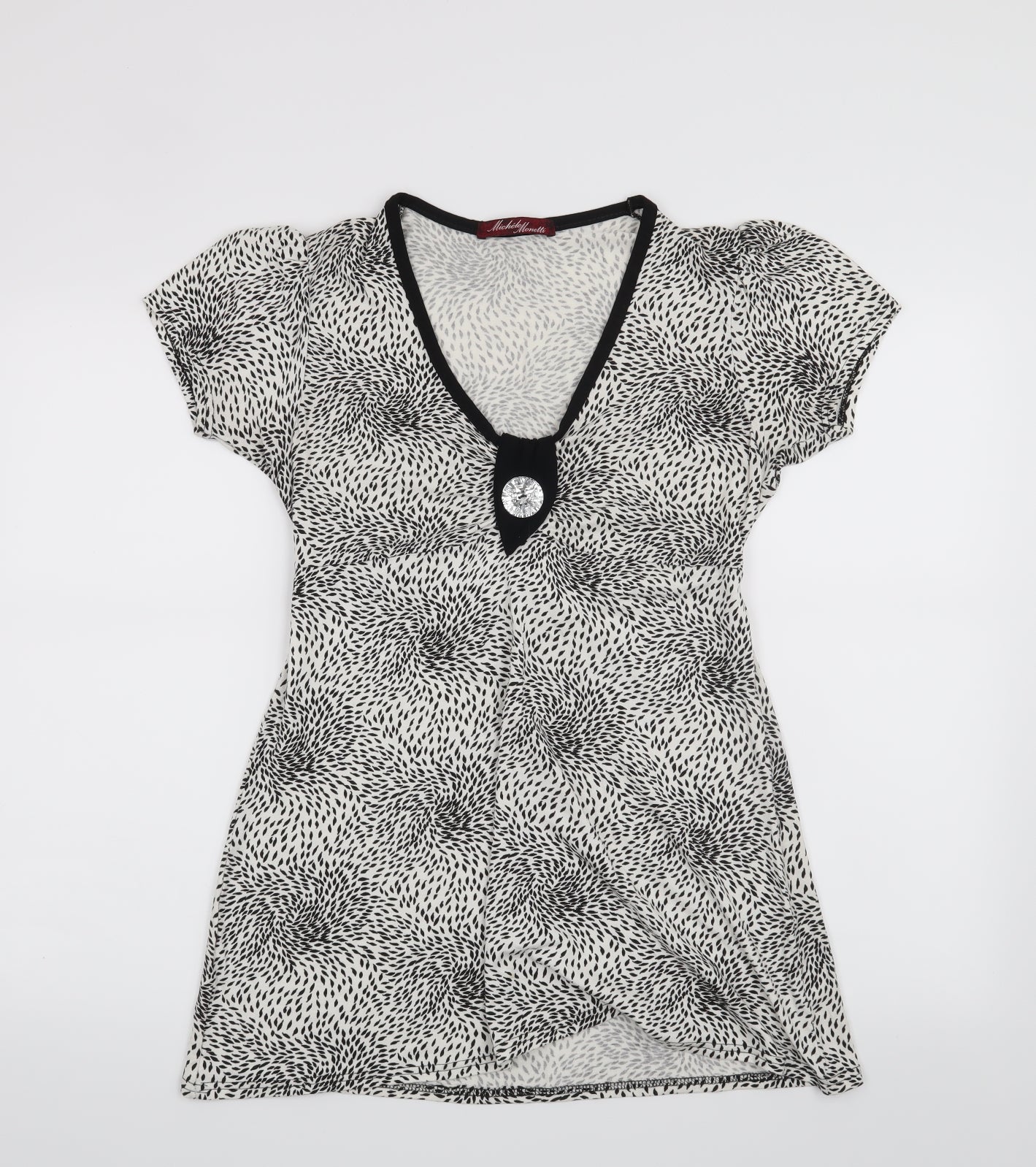 Michele Monetti Womens Black   Basic T-Shirt Size L