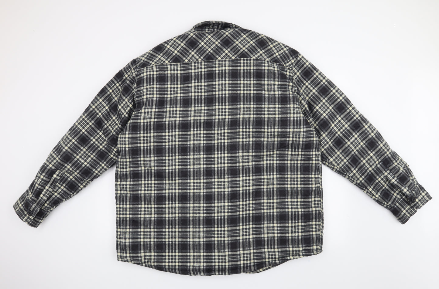George Mens Black Check  Jacket Coat Size XL