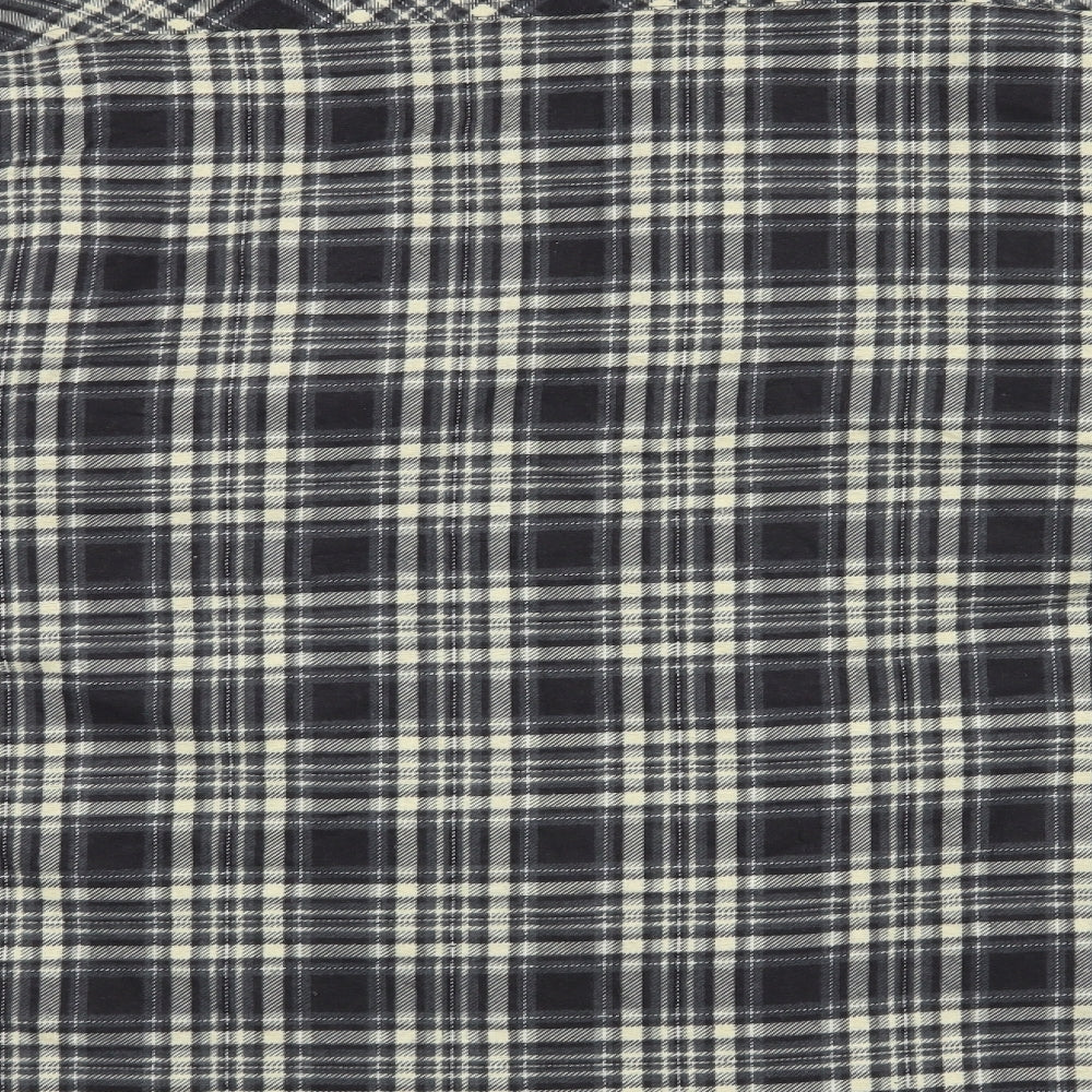 George Mens Black Check  Jacket Coat Size XL