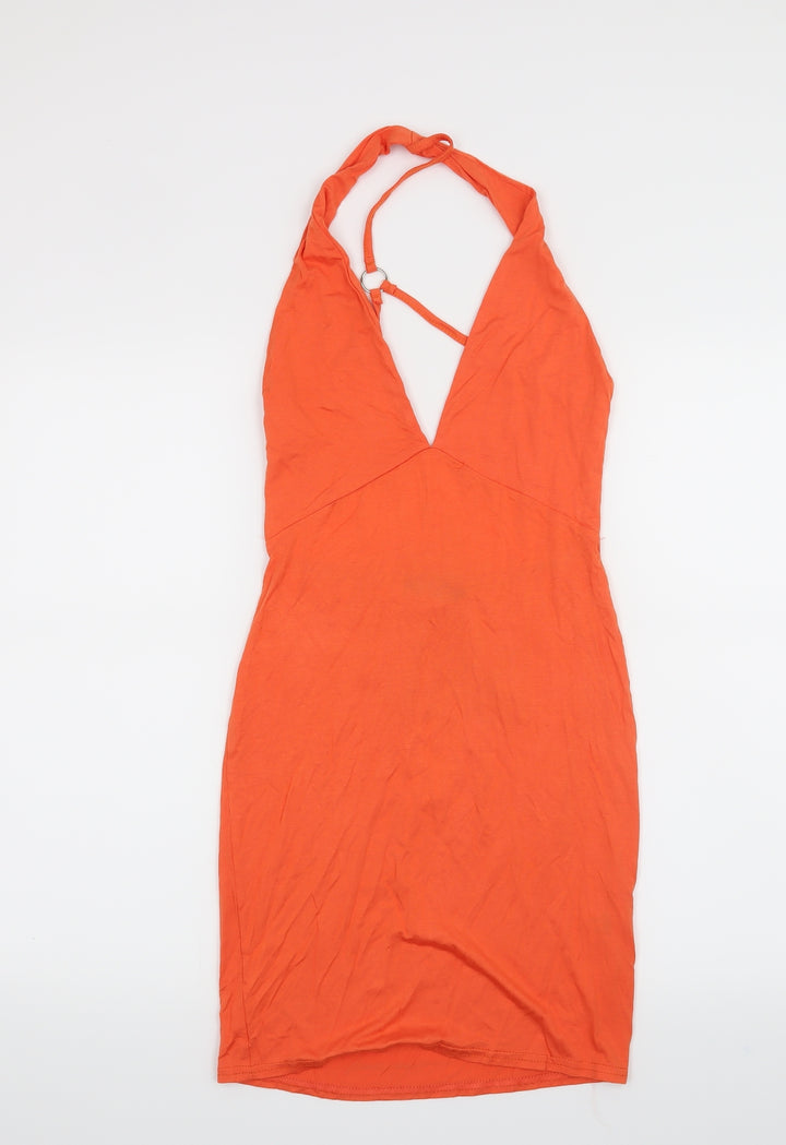 Missguided Womens Orange A-Line Size 10