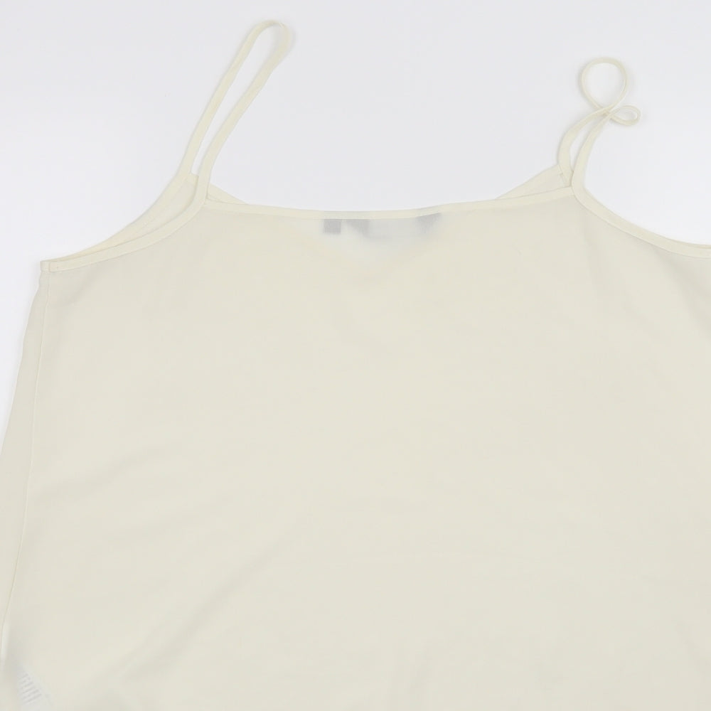 New Look Womens White   Basic Tank Size 10