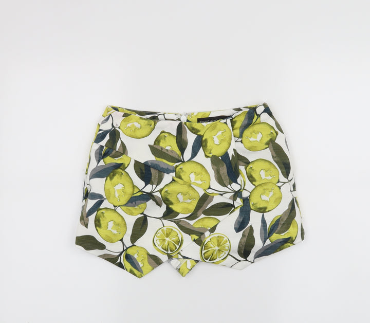 Topshop Womens White Hot Pants Shorts Size 6