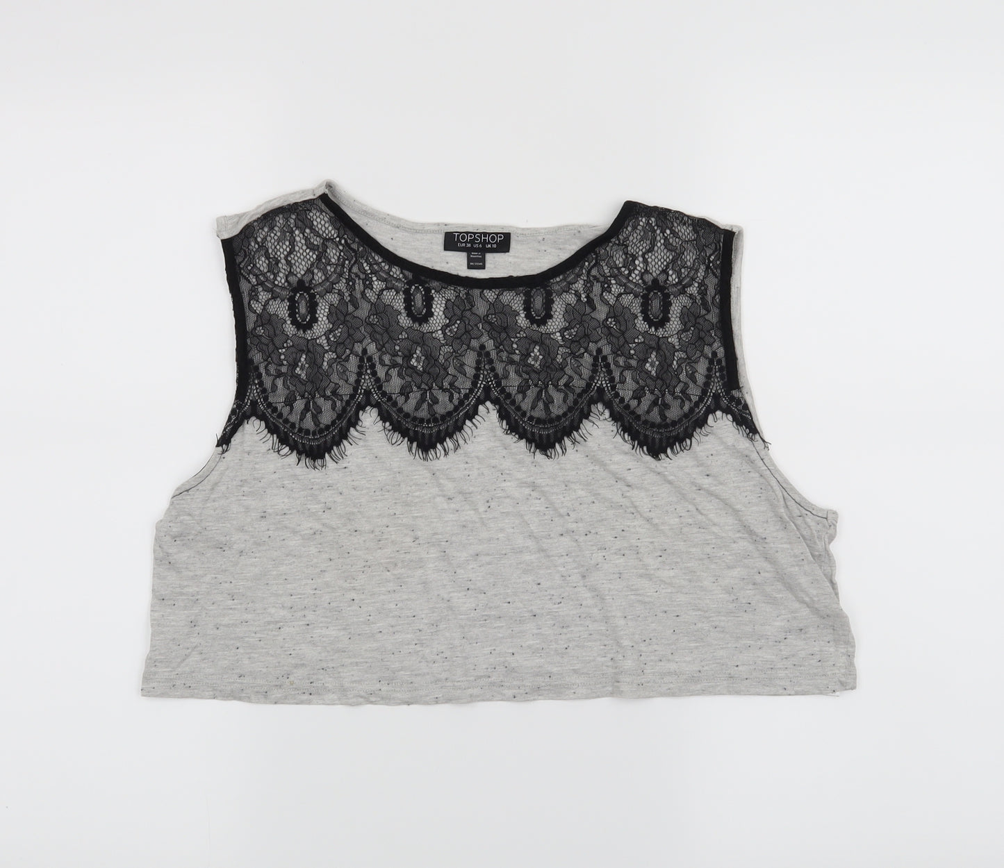 Topshop Womens Grey   Basic Tank Size 10